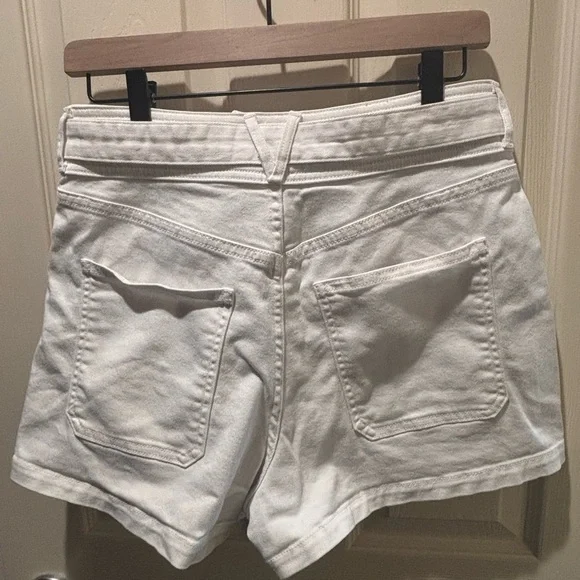 Veronica Beard White High Rise Tie Waist Shorts Size 29 Designer Summer Resort - Picture 4 of 6